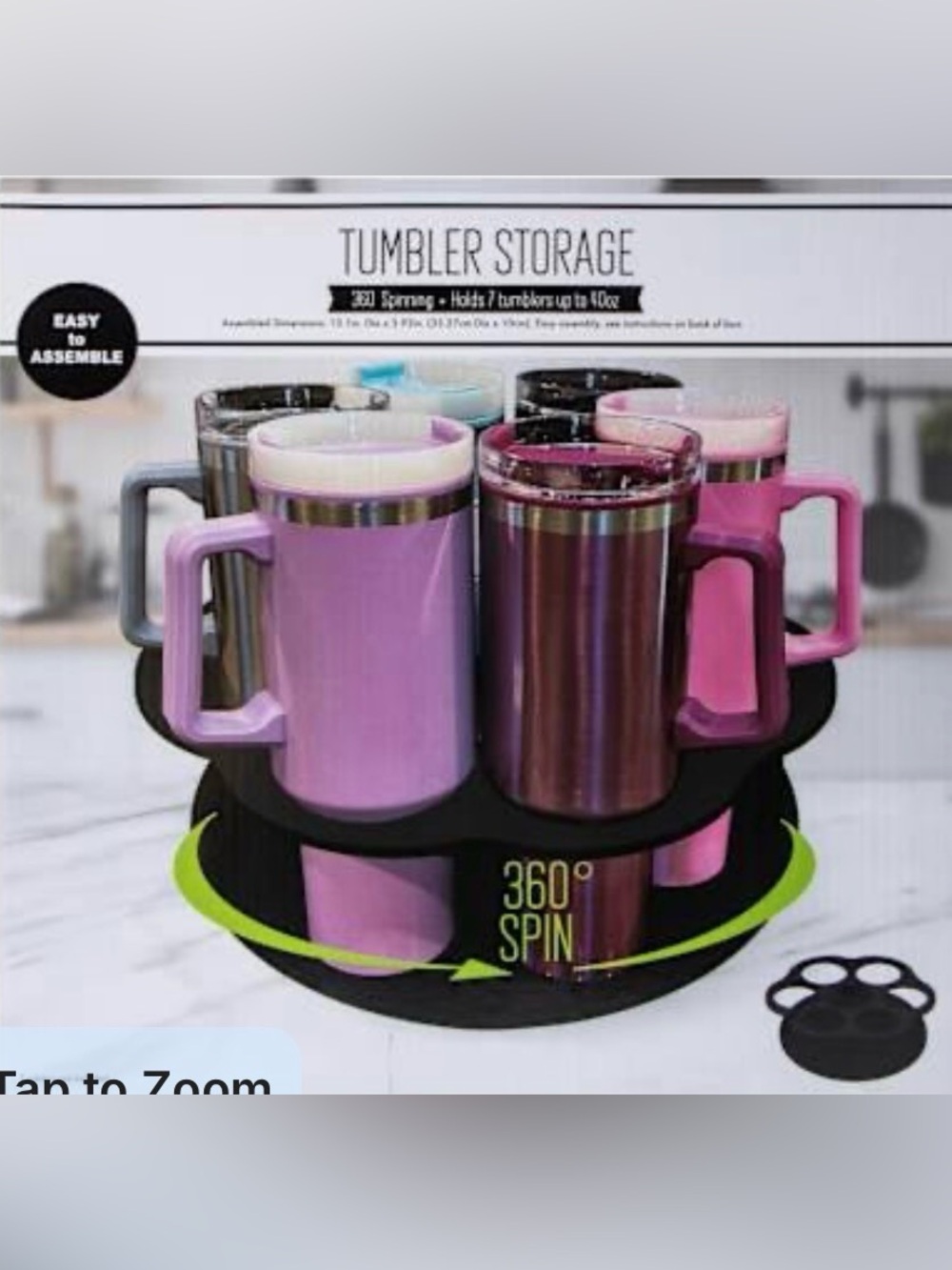 NEW Tumbler Storage Carousel Organizer